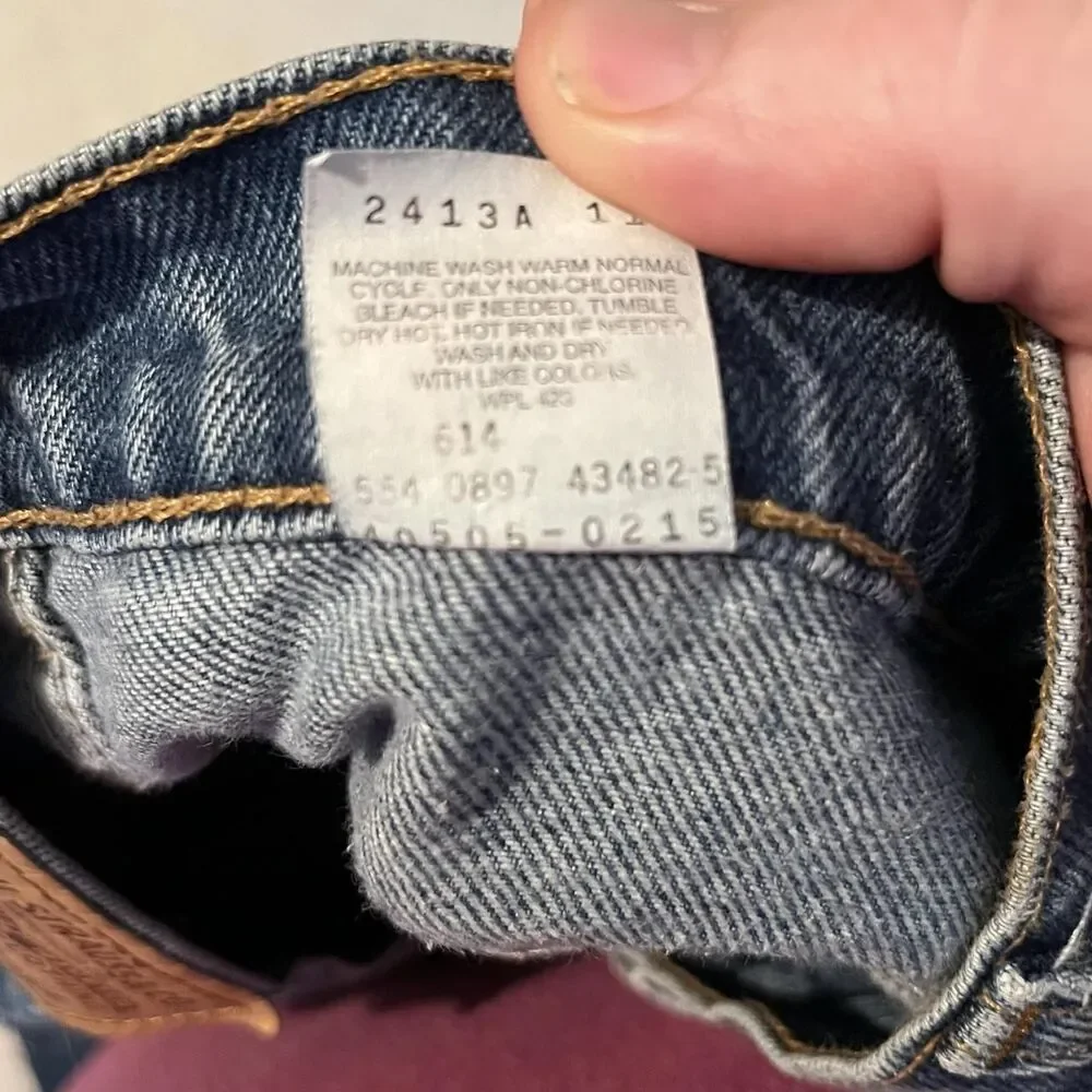 Vintage Levi's 505 Jeans Mens 38 Regular Straight Leg W38 L30 OrangeTab USA